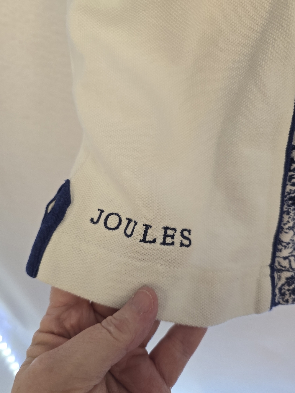 Joules Badminton Horse Trails Navy White Toile SSleeve Equestrian Polo Ladies 10 - Picture 7 of 13